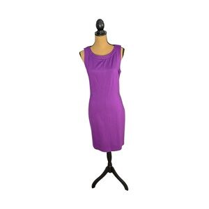 Banana Republic Purple Sheath Dress Womens 10 Sleeveless Career Office Workwear